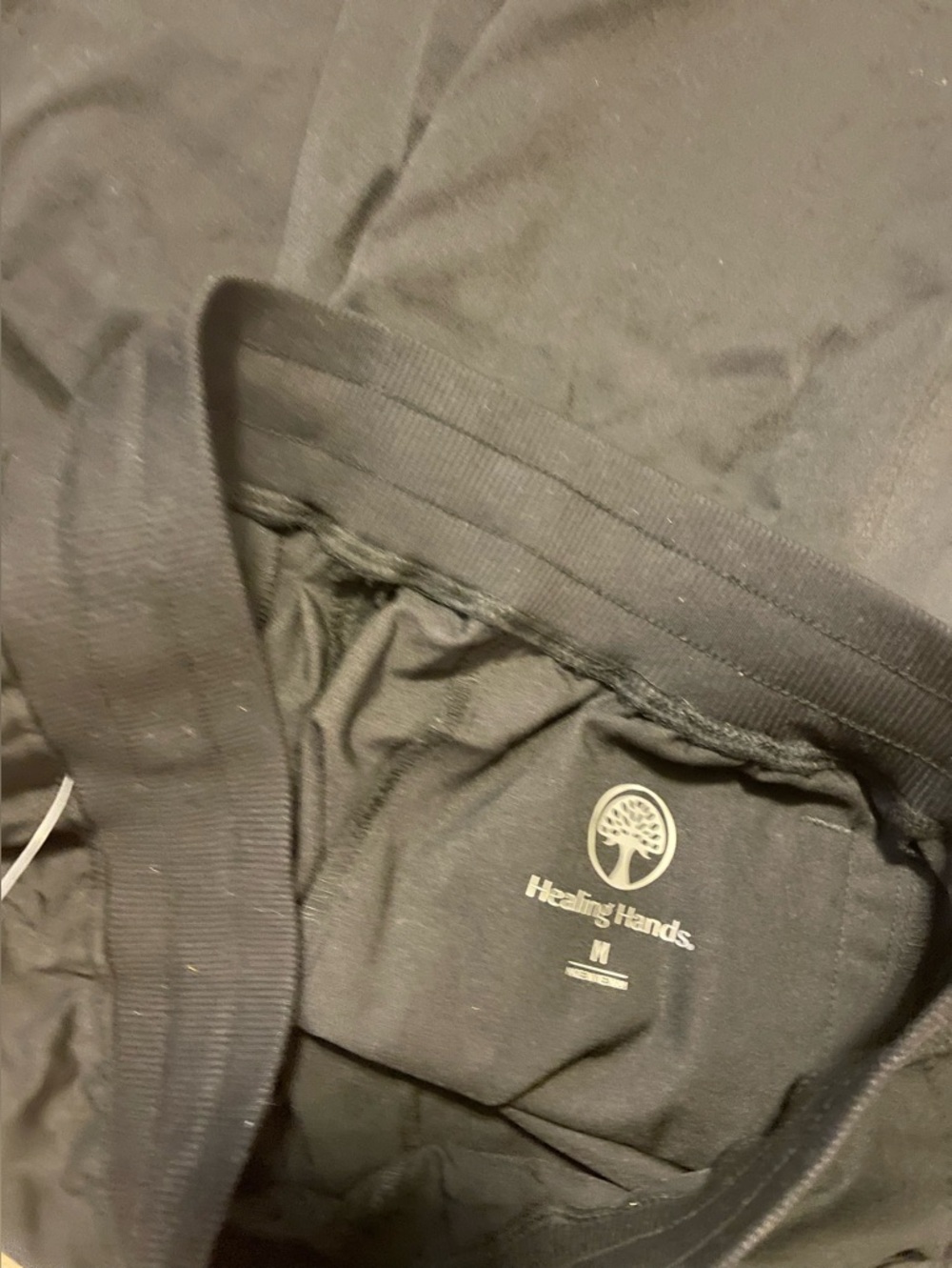 Healing Hands Black Jogger Style Scrub Pants 2 Pair Size M NWOT - Picture 5 of 7